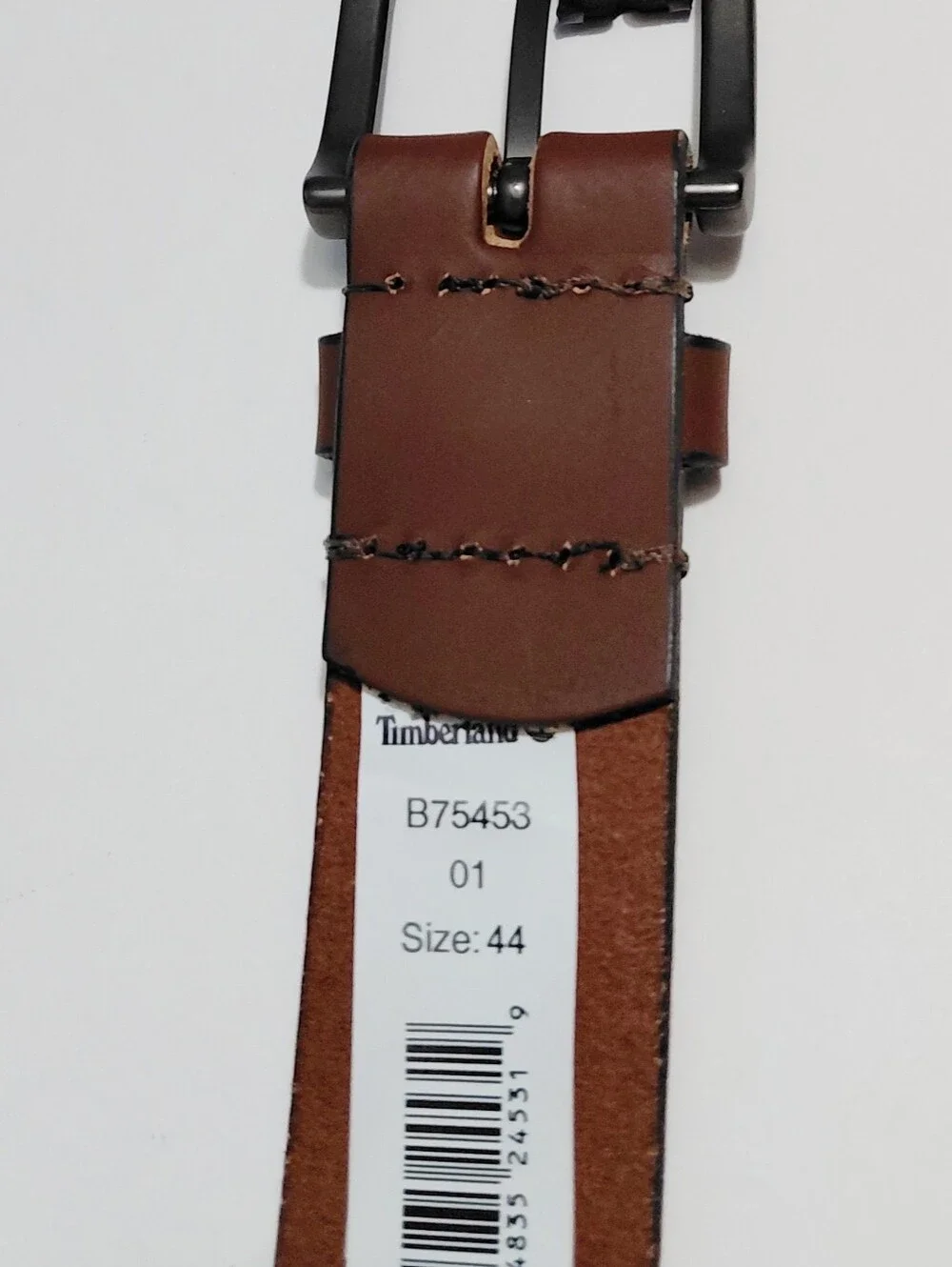 TIMBERLAND Men's Brown Leather Belt Size 44